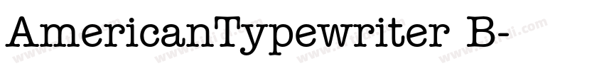 AmericanTypewriter B字体转换